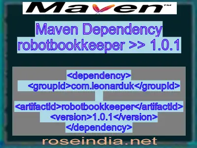 Maven dependency of robotbookkeeper version 1.0.1