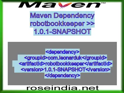 Maven dependency of robotbookkeeper version 1.0.1-SNAPSHOT