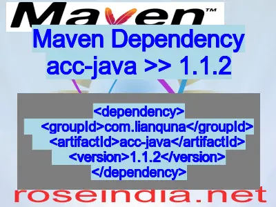 Maven dependency of acc-java version 1.1.2