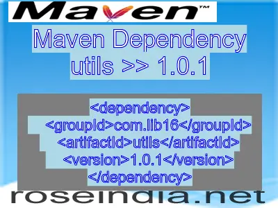 Maven dependency of utils version 1.0.1