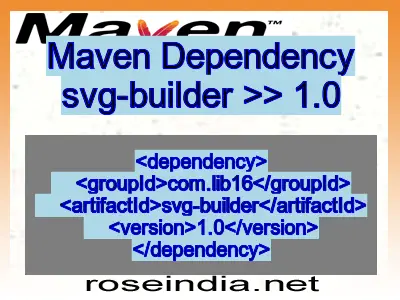 Maven dependency of svg-builder version 1.0