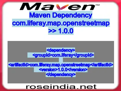 Maven dependency of com.liferay.map.openstreetmap version 1.0.0