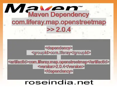 Maven dependency of com.liferay.map.openstreetmap version 2.0.4