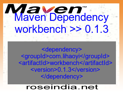 Maven dependency of workbench version 0.1.3