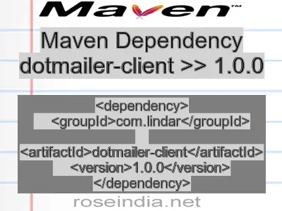 Maven dependency of dotmailer-client version 1.0.0