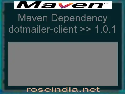 Maven dependency of dotmailer-client version 1.0.1