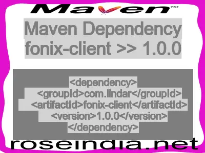 Maven dependency of fonix-client version 1.0.0