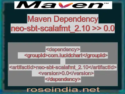 Maven dependency of neo-sbt-scalafmt_2.10 version 0.0