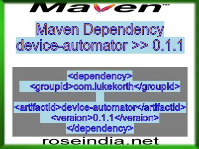 Maven dependency of device-automator version 0.1.1