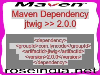 Maven dependency of jtwig version 2.0.0