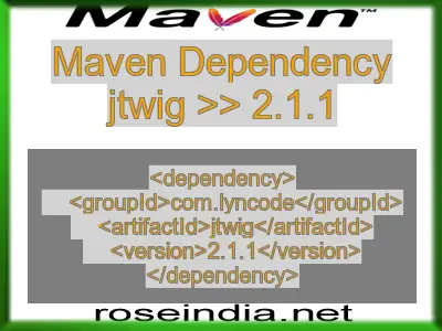 Maven dependency of jtwig version 2.1.1