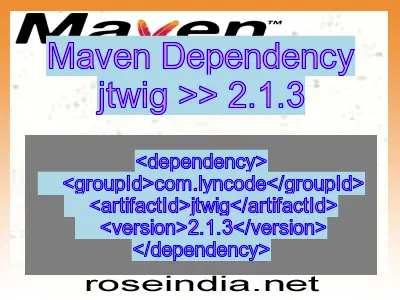 Maven dependency of jtwig version 2.1.3