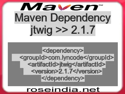 Maven dependency of jtwig version 2.1.7