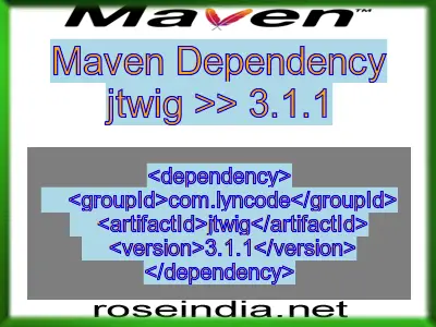 Maven dependency of jtwig version 3.1.1