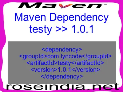 Maven dependency of testy version 1.0.1