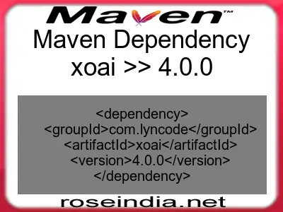 Maven dependency of xoai version 4.0.0