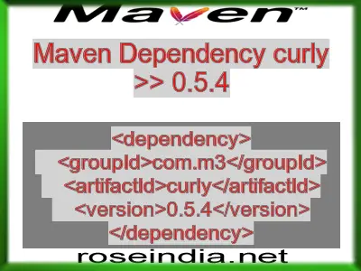 Maven dependency of curly version 0.5.4