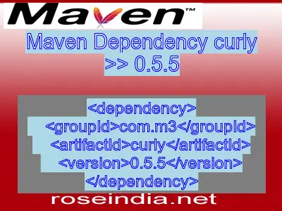 Maven dependency of curly version 0.5.5