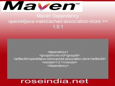 Maven dependency of openid4java-memcached-association-store version 1.0.1