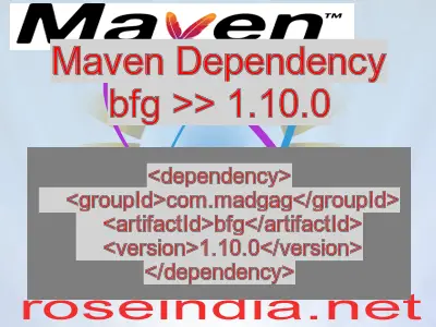 Maven dependency of bfg version 1.10.0