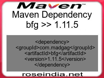 Maven dependency of bfg version 1.11.5