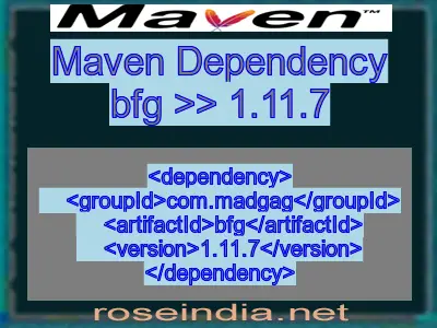 Maven dependency of bfg version 1.11.7