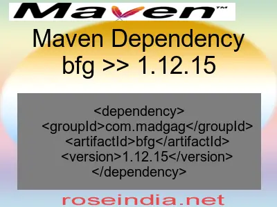 Maven dependency of bfg version 1.12.15