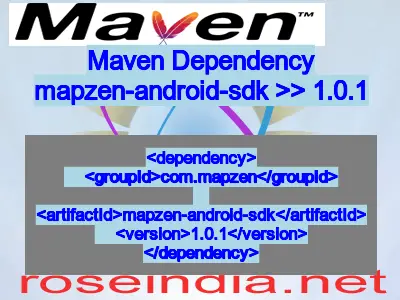 Maven dependency of mapzen-android-sdk version 1.0.1