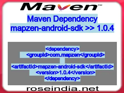 Maven dependency of mapzen-android-sdk version 1.0.4