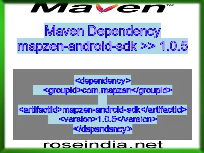 Maven dependency of mapzen-android-sdk version 1.0.5