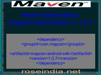 Maven dependency of mapzen-android-sdk version 1.0.7