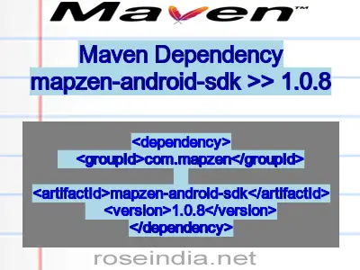 Maven dependency of mapzen-android-sdk version 1.0.8