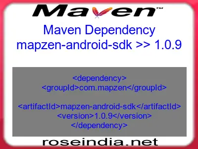 Maven dependency of mapzen-android-sdk version 1.0.9