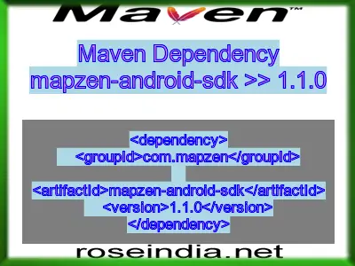 Maven dependency of mapzen-android-sdk version 1.1.0