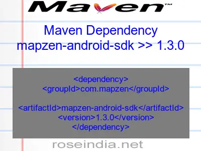 Maven dependency of mapzen-android-sdk version 1.3.0