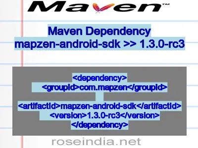 Maven dependency of mapzen-android-sdk version 1.3.0-rc3