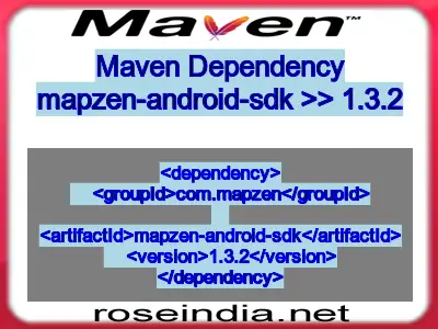 Maven dependency of mapzen-android-sdk version 1.3.2