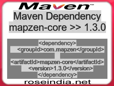 Maven dependency of mapzen-core version 1.3.0