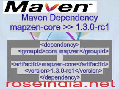 Maven dependency of mapzen-core version 1.3.0-rc1