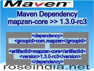 Maven dependency of mapzen-core version 1.3.0-rc3