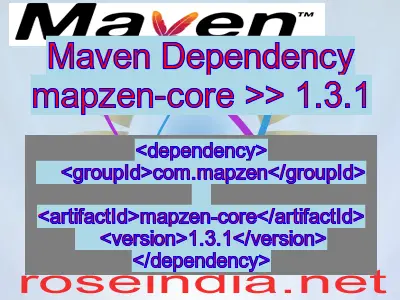 Maven dependency of mapzen-core version 1.3.1