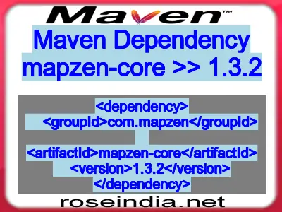 Maven dependency of mapzen-core version 1.3.2