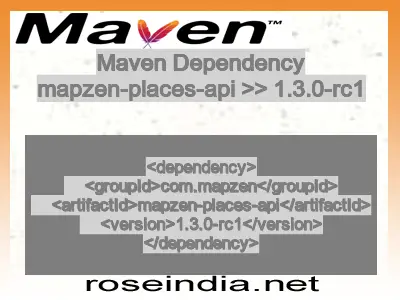 Maven dependency of mapzen-places-api version 1.3.0-rc1