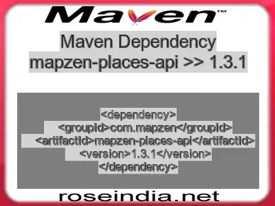 Maven dependency of mapzen-places-api version 1.3.1