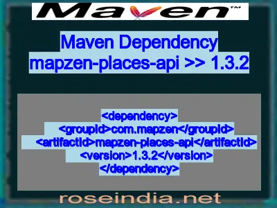 Maven dependency of mapzen-places-api version 1.3.2