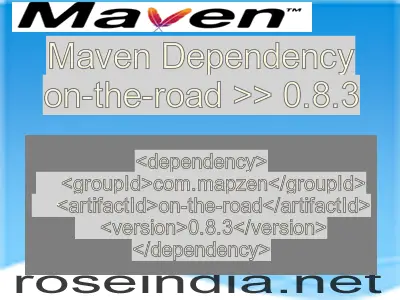 Maven dependency of on-the-road version 0.8.3