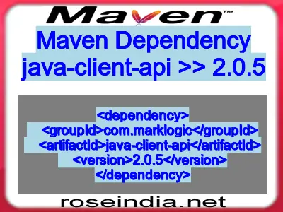 Maven dependency of java-client-api version 2.0.5