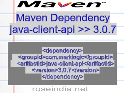 Maven dependency of java-client-api version 3.0.7