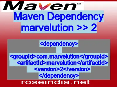 Maven dependency of marvelution version 2