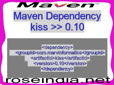 Maven dependency of kiss version 0.10